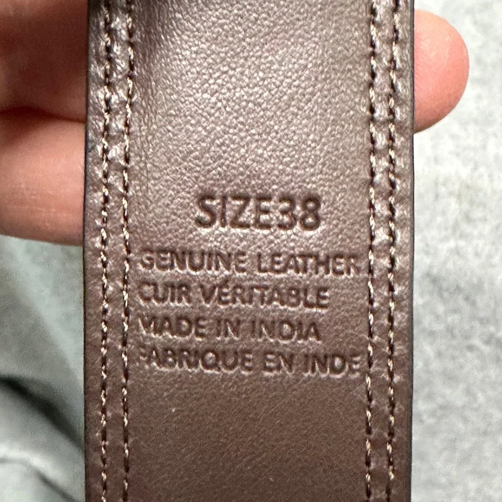 Robert Graham Men's Size 38 Reversible Cognac Brown Leather Dress Belt NWT